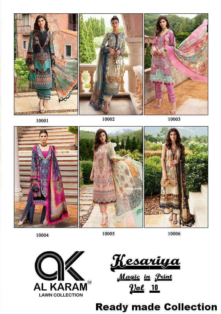 Al Karam Kesariya Magic In Print Vol 10 Readymade Suits - 7069887788