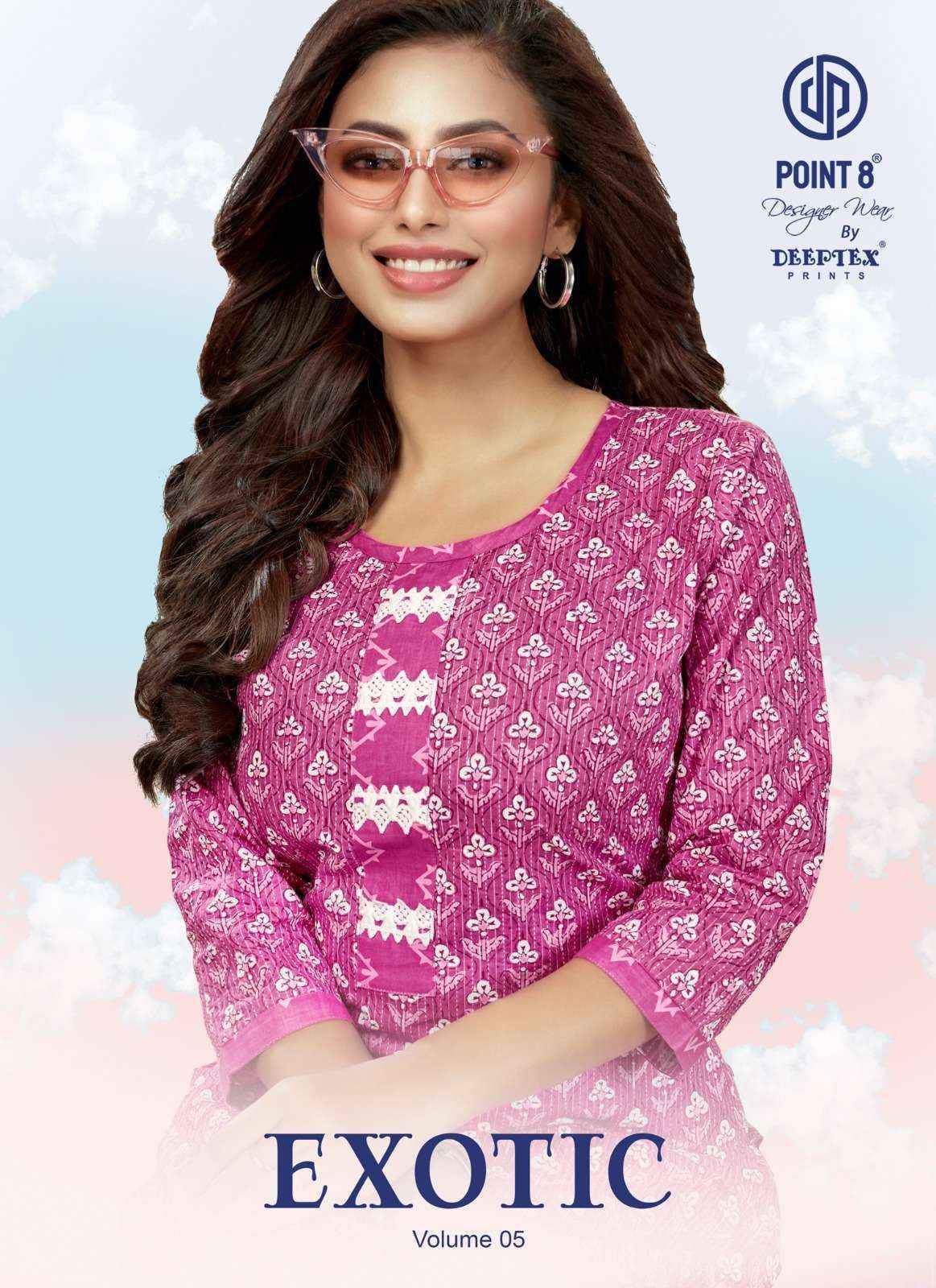 DEEPTEX PRINTS EXOTIC VOL 5 COTTON KURTI WITH PANT SET