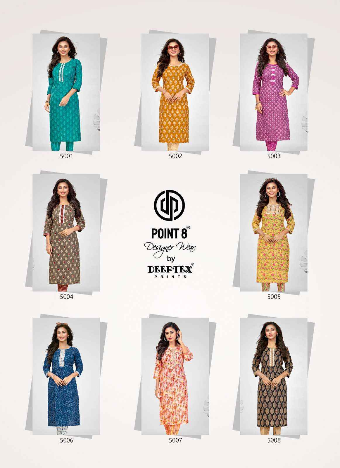 DEEPTEX PRINTS EXOTIC VOL 5 COTTON KURTI WITH PANT SET