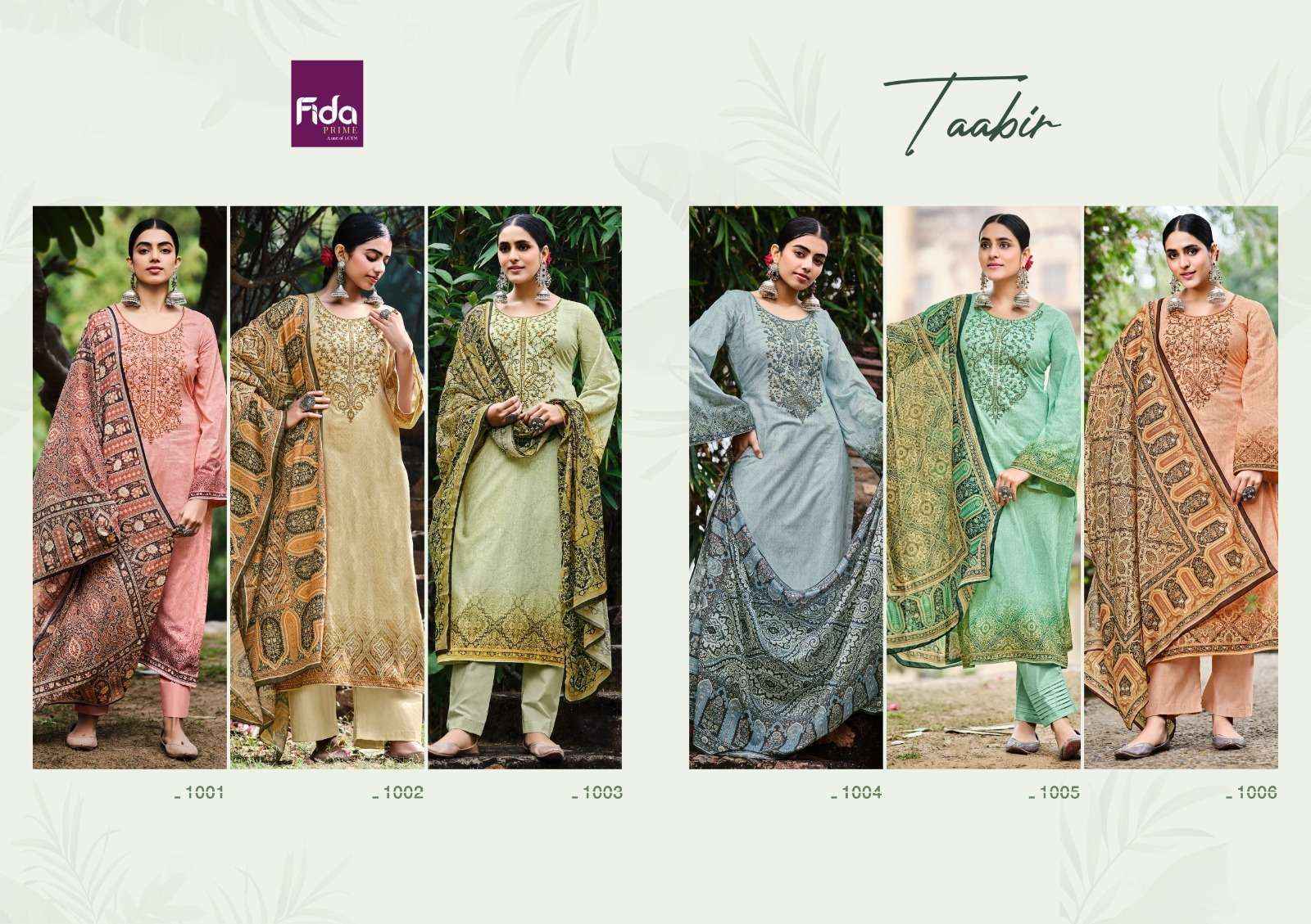 Fida Taabir Lawn Cotton Dress Material Wholesale Price - 7069887788