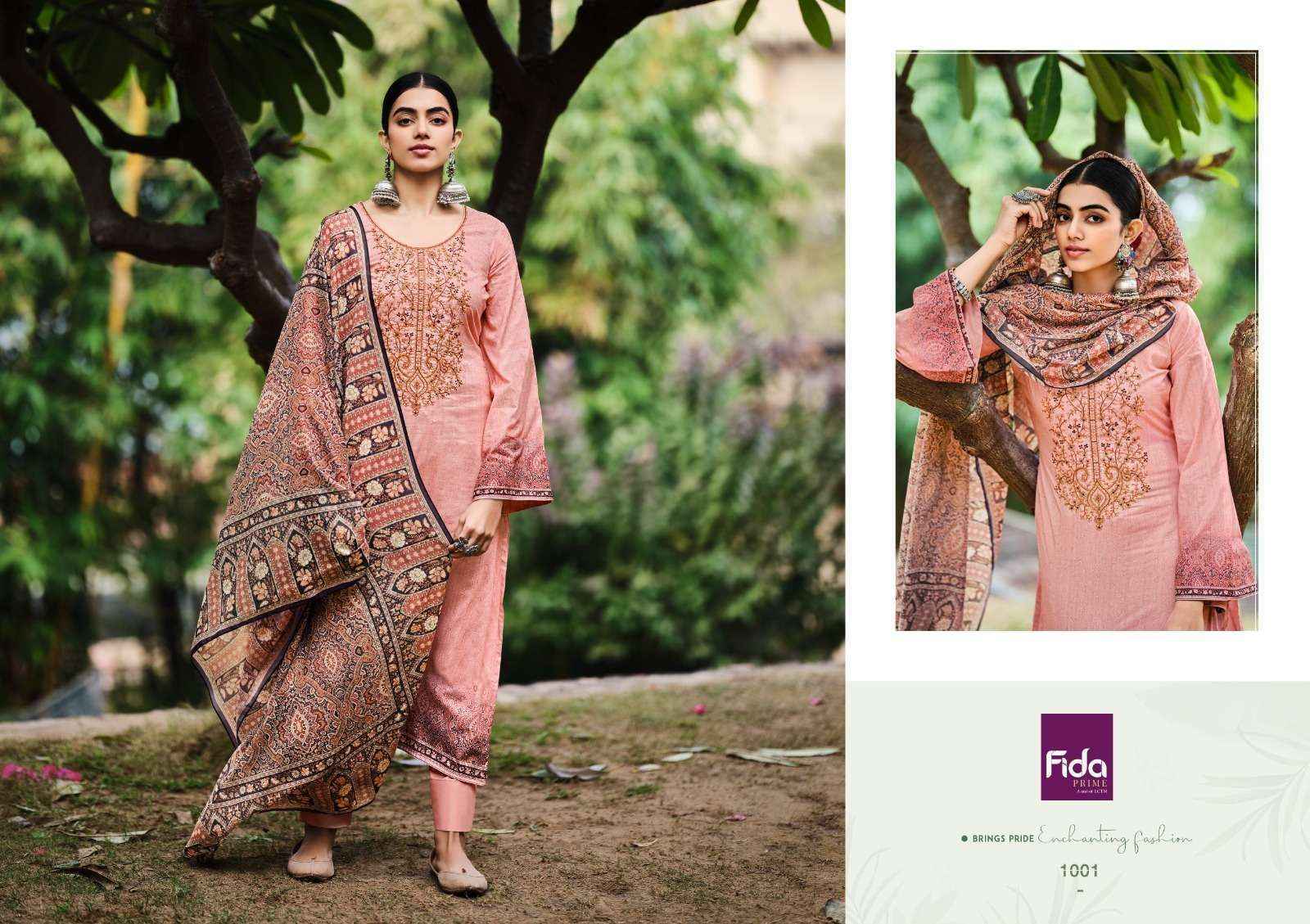 Fida Taabir Lawn Cotton Dress Material Wholesale Price - 7069887788