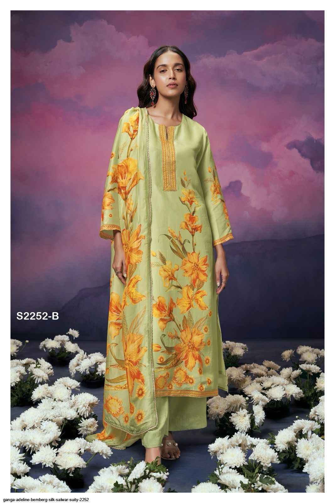 GANGA ADELINE 2252 BEMBERG SILK SALWAR SUITS - 7069887788