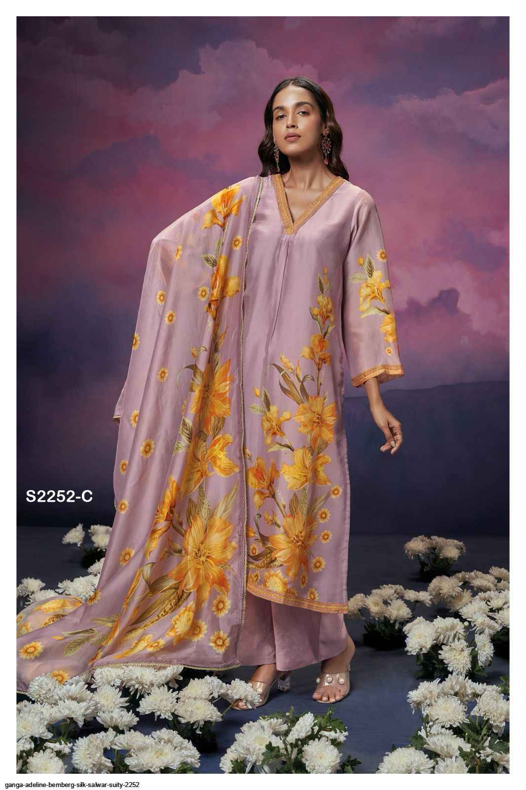 GANGA ADELINE 2252 BEMBERG SILK SALWAR SUITS - 7069887788