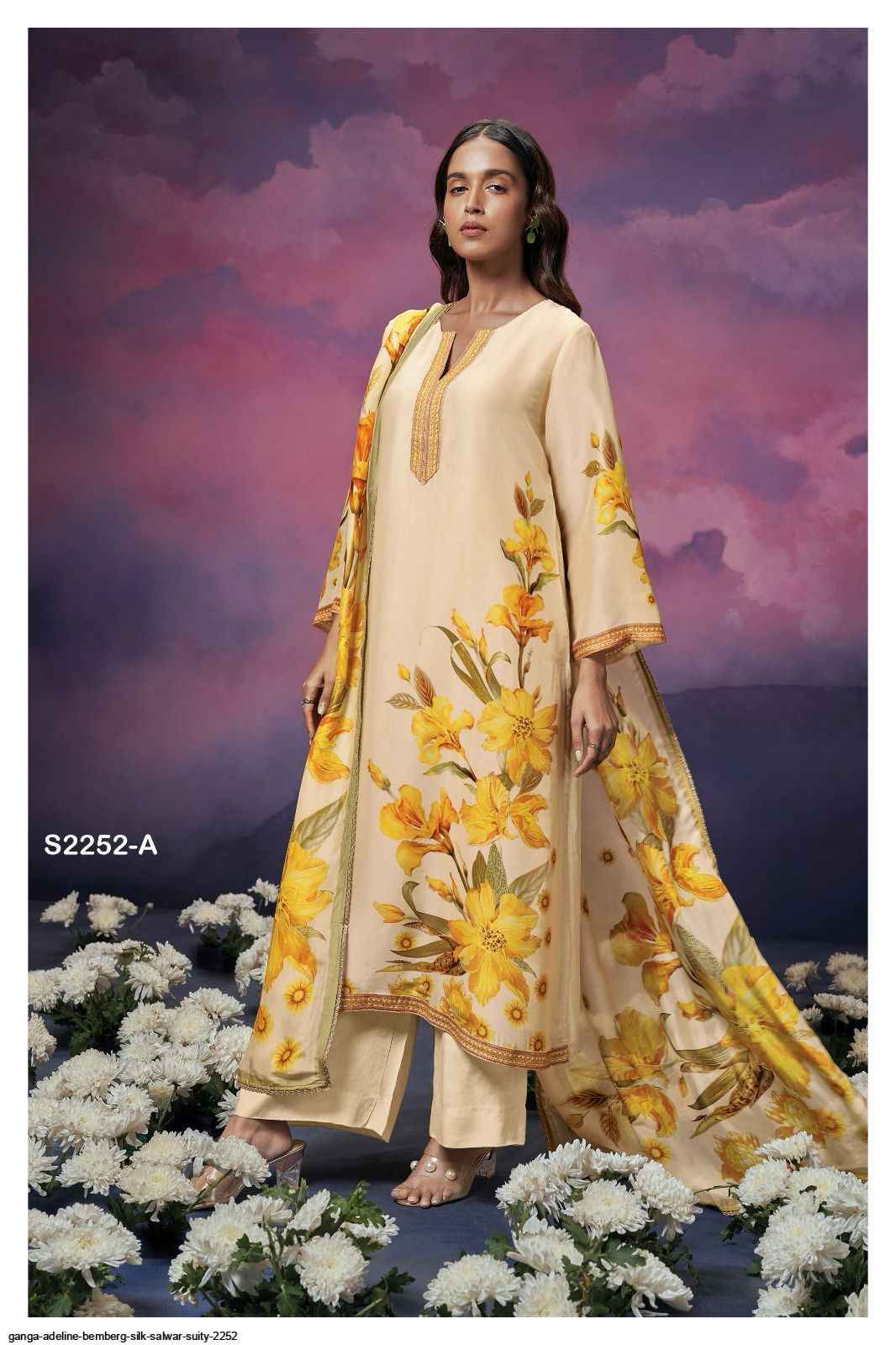 GANGA ADELINE 2252 BEMBERG SILK SALWAR SUITS - 7069887788