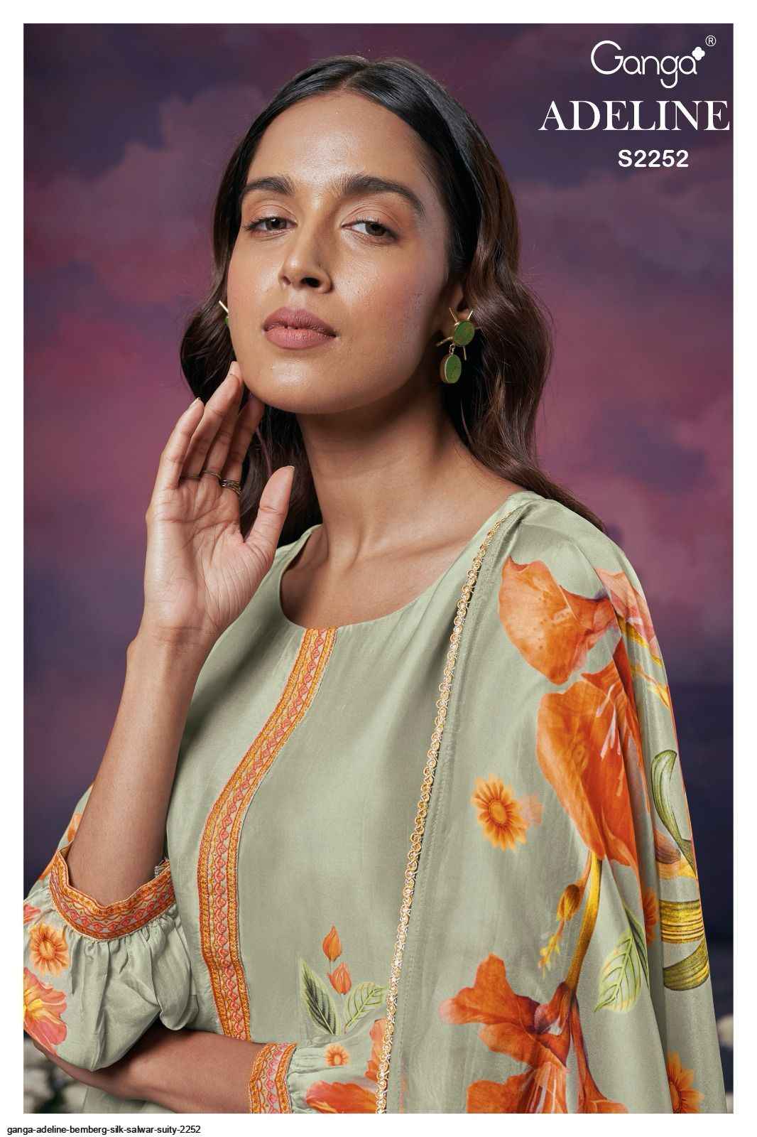 GANGA ADELINE 2252 BEMBERG SILK SALWAR SUITS - 7069887788