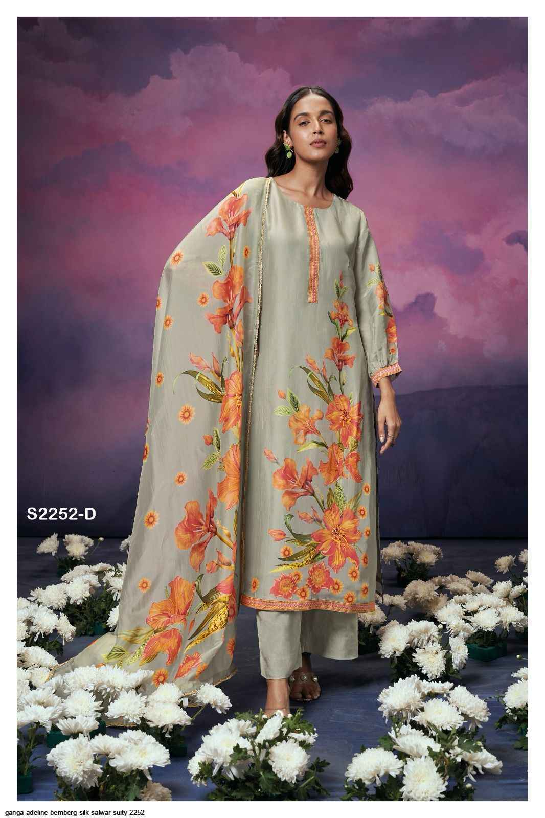 GANGA ADELINE 2252 BEMBERG SILK SALWAR SUITS - 7069887788