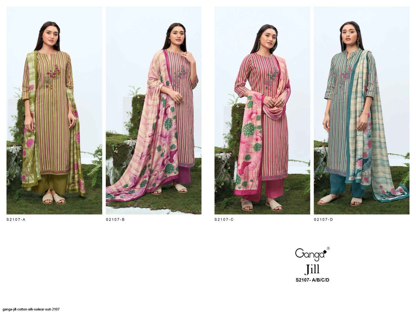 GANGA FASHION 2107JILL COTTON SILK SALWAR SUIT - 7069887788