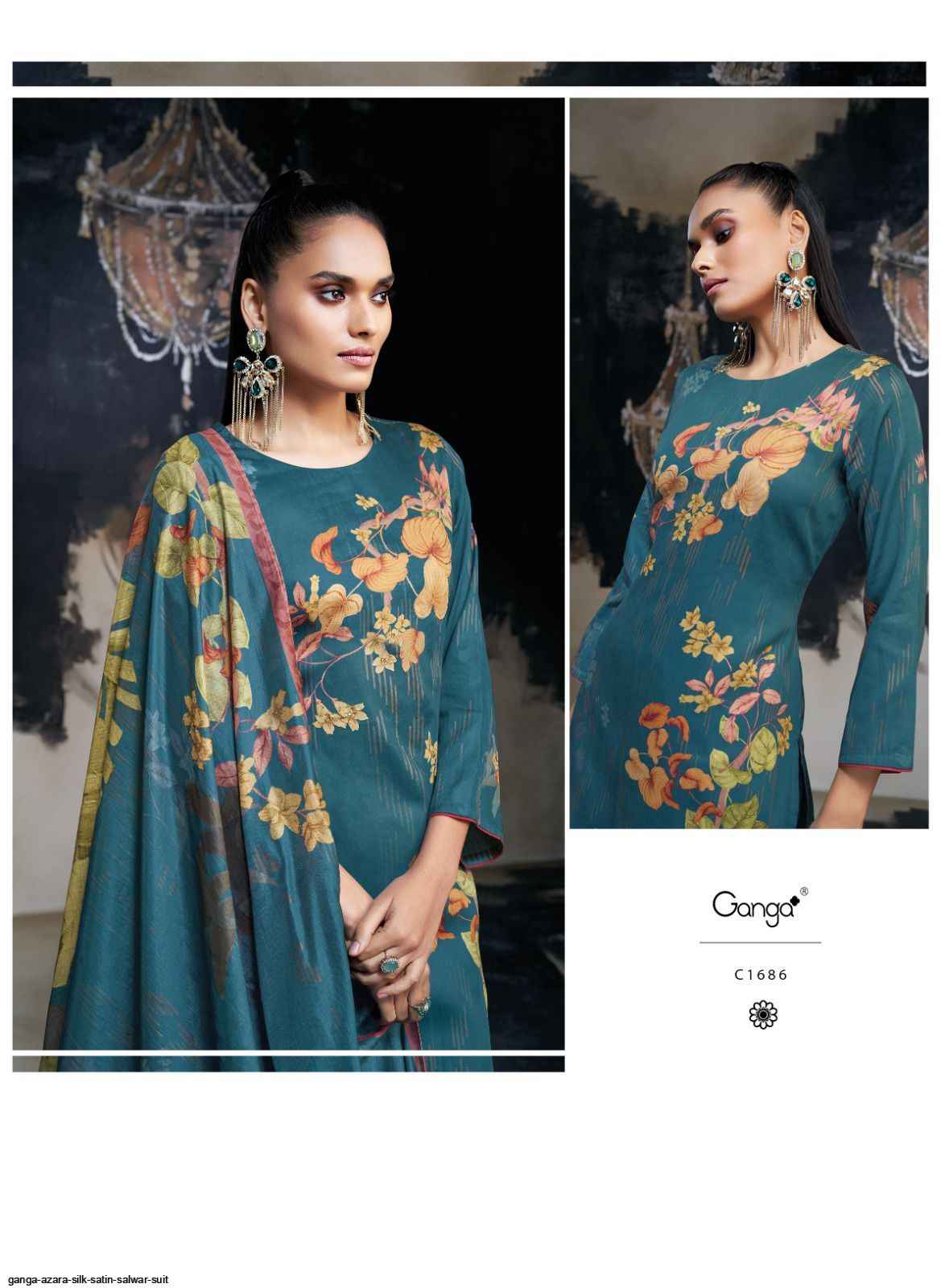 GANGA FASHION AZARA SILK SATIN SALWAR SUIT - 7069887788