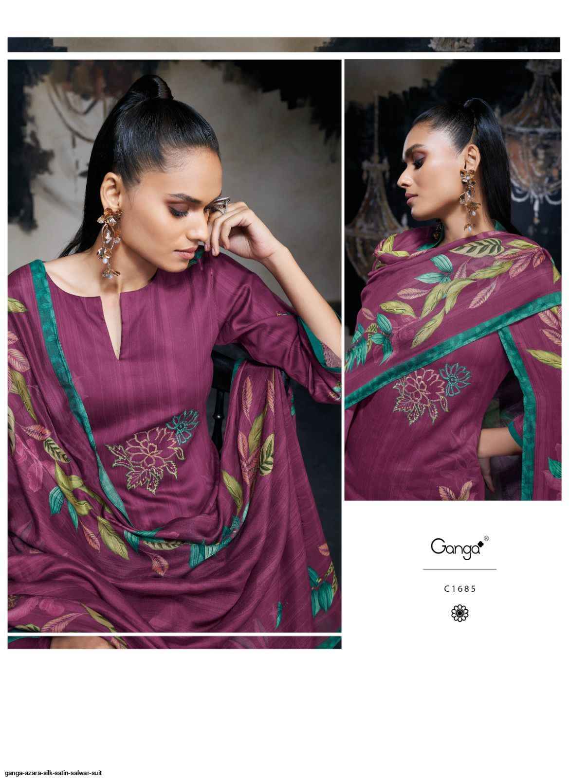 GANGA FASHION AZARA SILK SATIN SALWAR SUIT - 7069887788