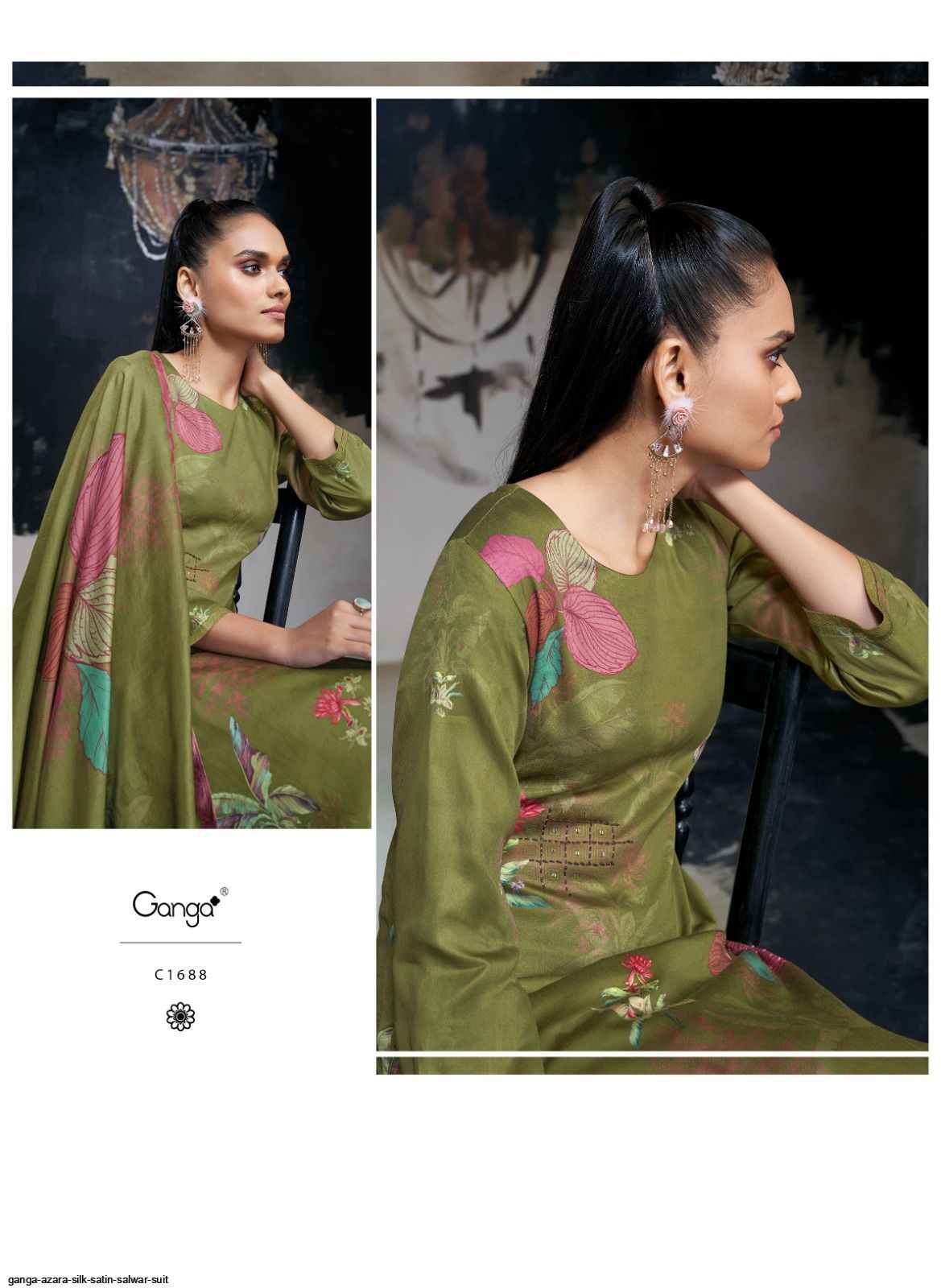 GANGA FASHION AZARA SILK SATIN SALWAR SUIT - 7069887788