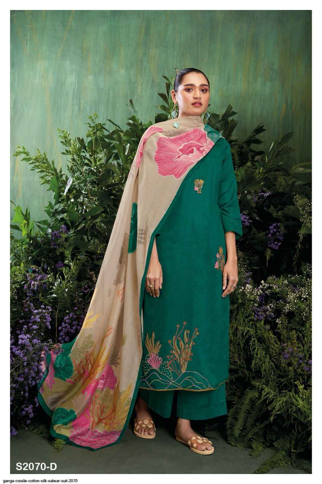 GANGA FASHION CORALIE 2070 COTTON SILK SALWAR SUIT - 7069887788