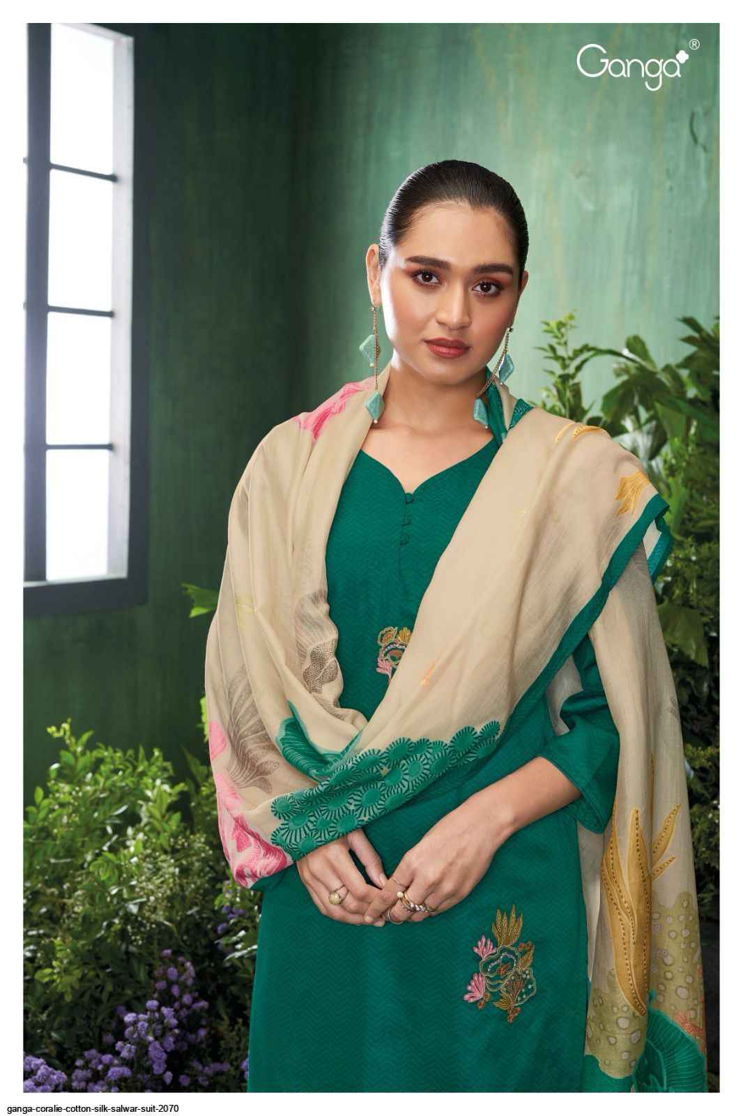 GANGA FASHION CORALIE 2070 COTTON SILK SALWAR SUIT - 7069887788
