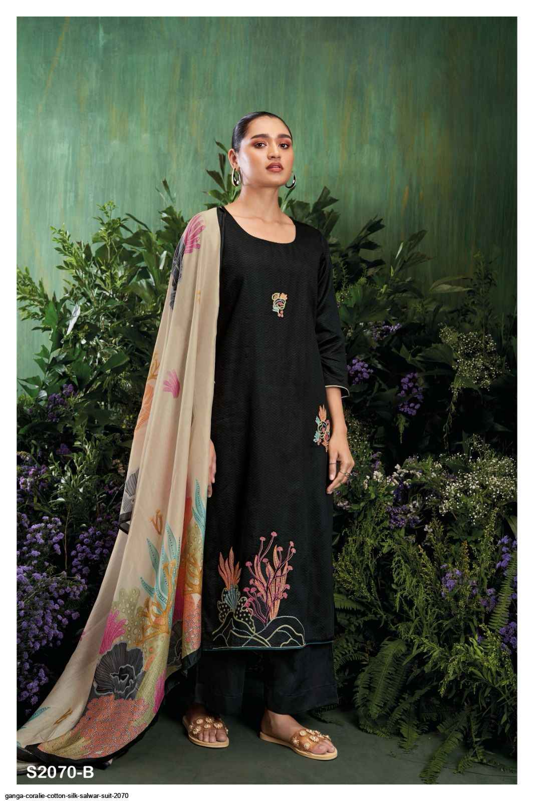 GANGA FASHION CORALIE 2070 COTTON SILK SALWAR SUIT - 7069887788