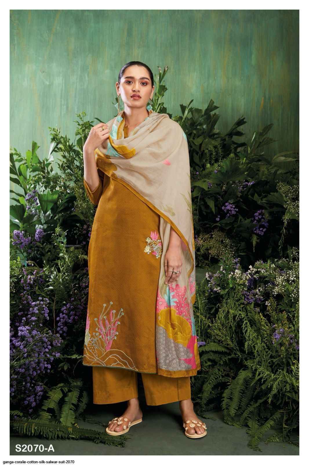 GANGA FASHION CORALIE 2070 COTTON SILK SALWAR SUIT - 7069887788