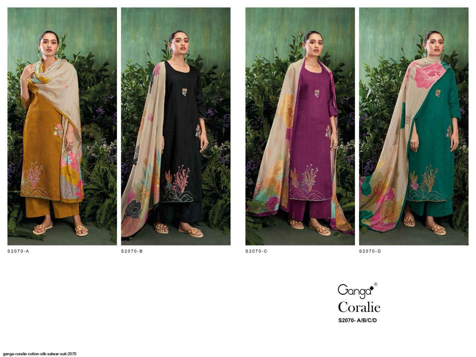 GANGA FASHION CORALIE 2070 COTTON SILK SALWAR SUIT - 7069887788