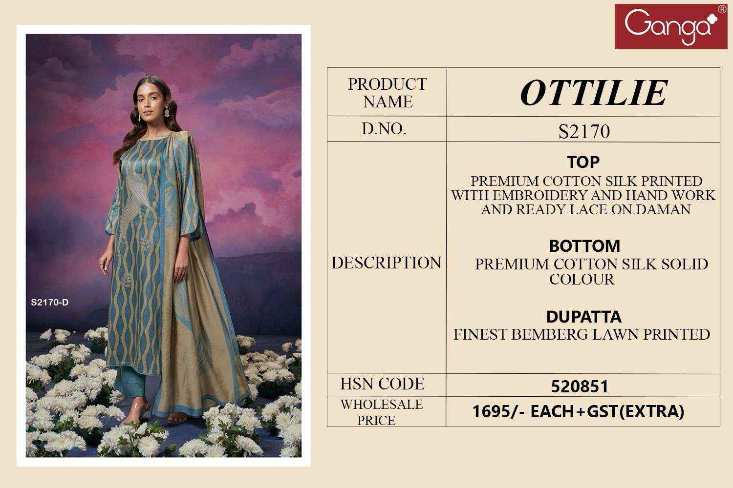 GANGA FASHION OTTILIE 2170 SALWAR KAMEEZ WHOLESALE PRICE