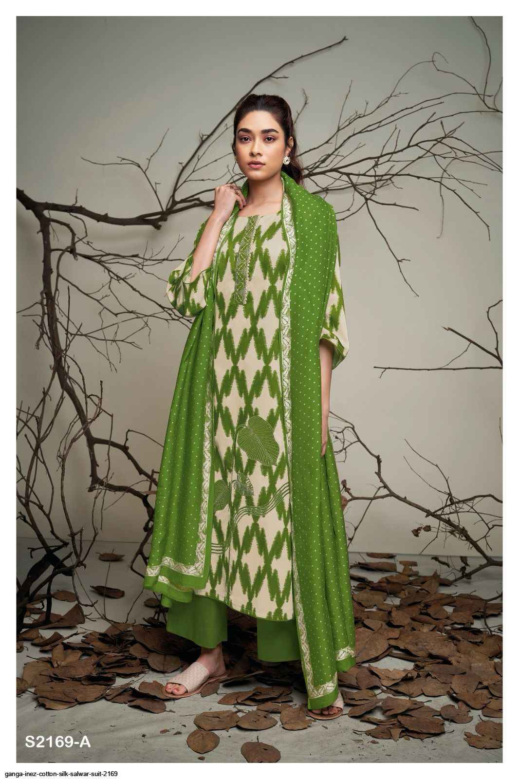 GANGA INEZ 2169 COTTON SILK SALWAR SUIT - 7069887788