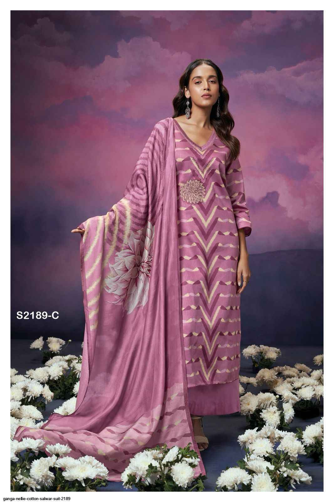 GANGA SUITS NELLIE 2189 COTTON SALWAR KAMEEZ WHOLESALE ONLINE