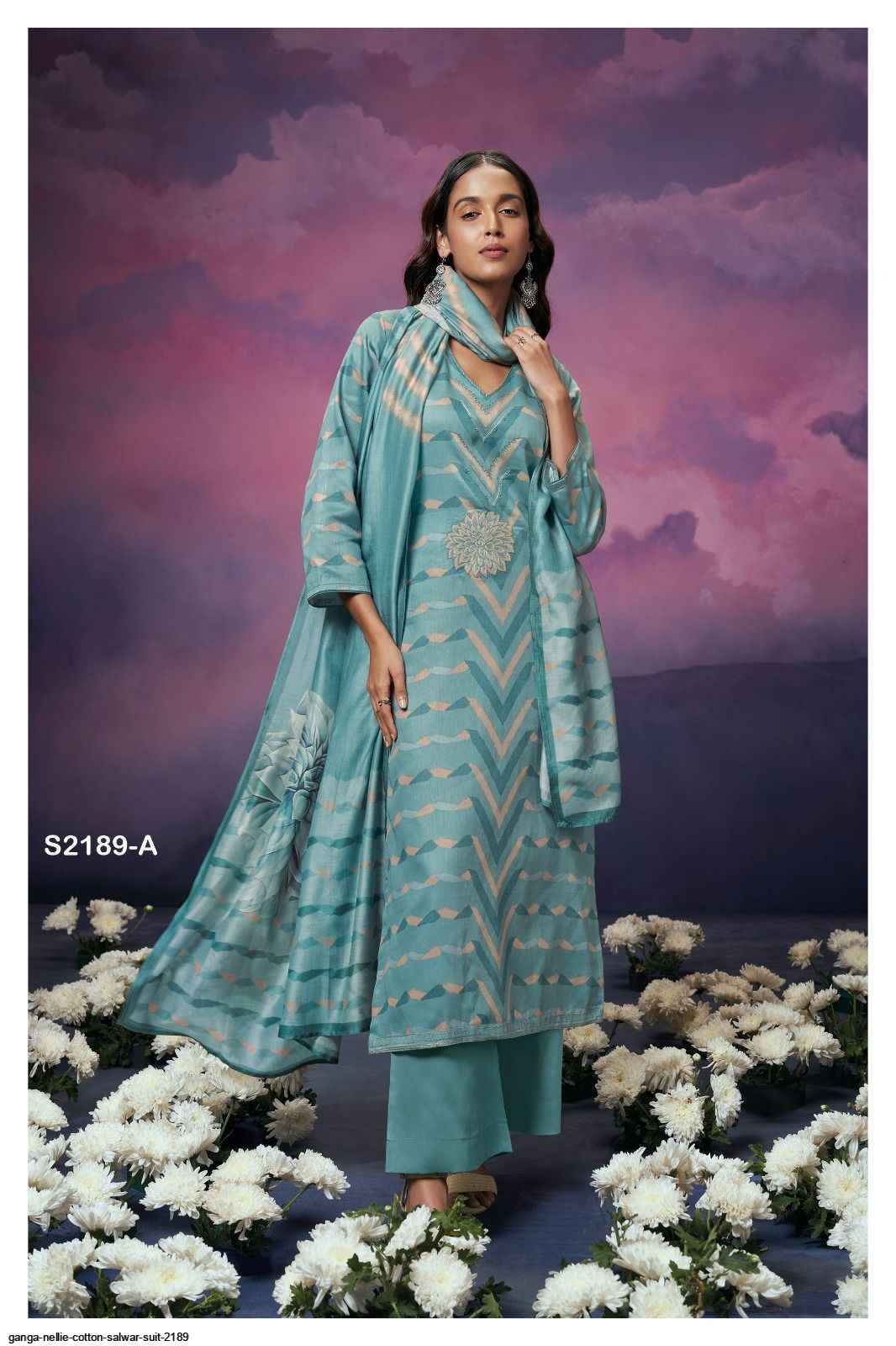 GANGA SUITS NELLIE 2189 COTTON SALWAR KAMEEZ WHOLESALE ONLINE