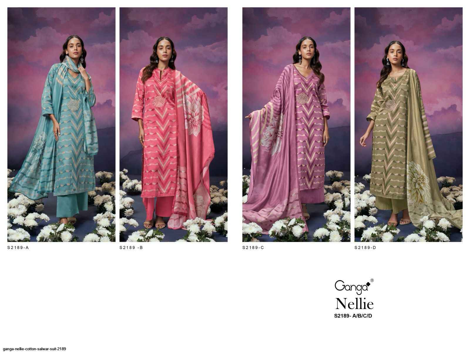 GANGA SUITS NELLIE 2189 COTTON SALWAR KAMEEZ WHOLESALE ONLINE