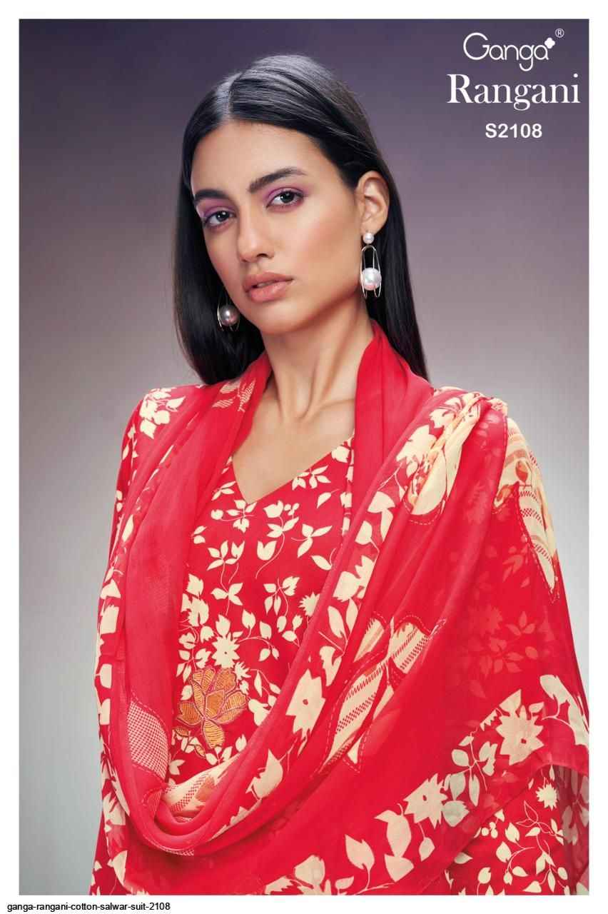 GANGA SUITS RANGANI 2108 COTTON SALWAR SUIT - 7069887788