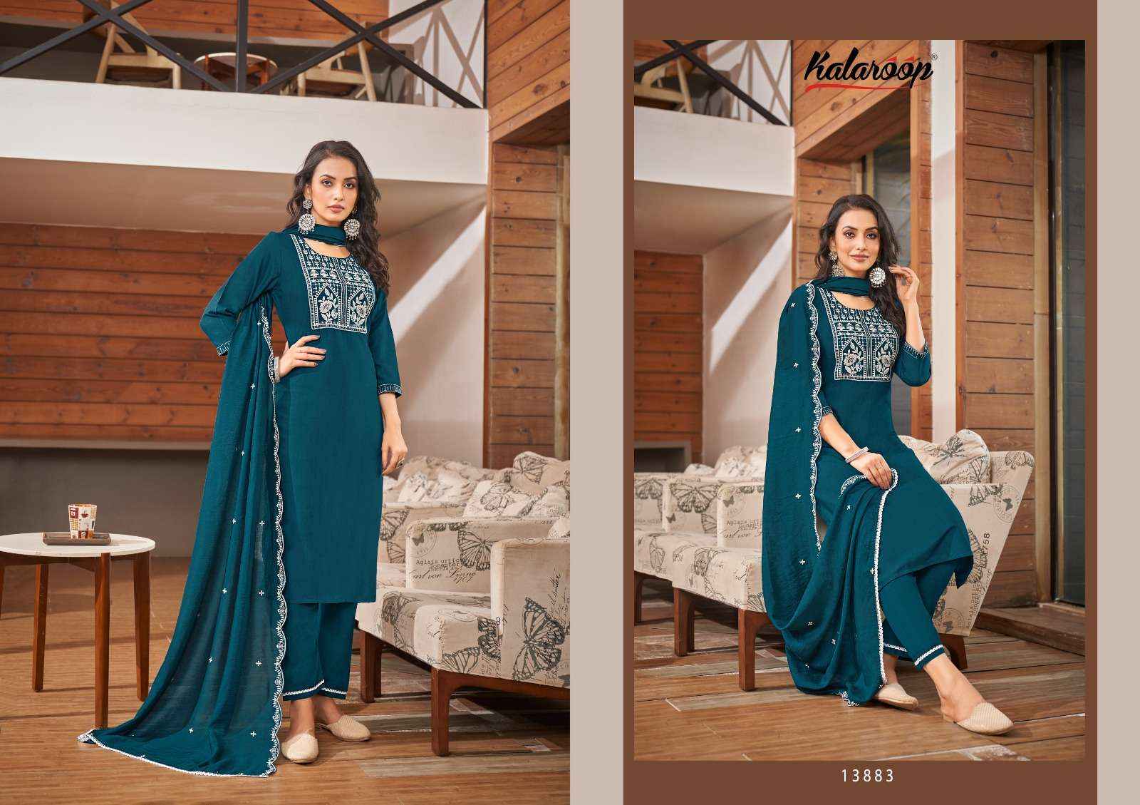 KALAROOP KAJREE FASHION BLOSSOM READYMADE SUITS