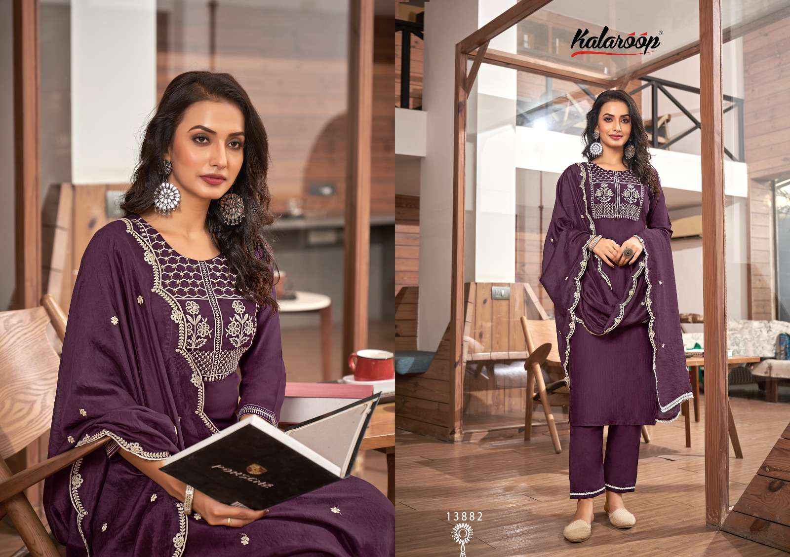 KALAROOP KAJREE FASHION BLOSSOM READYMADE SUITS