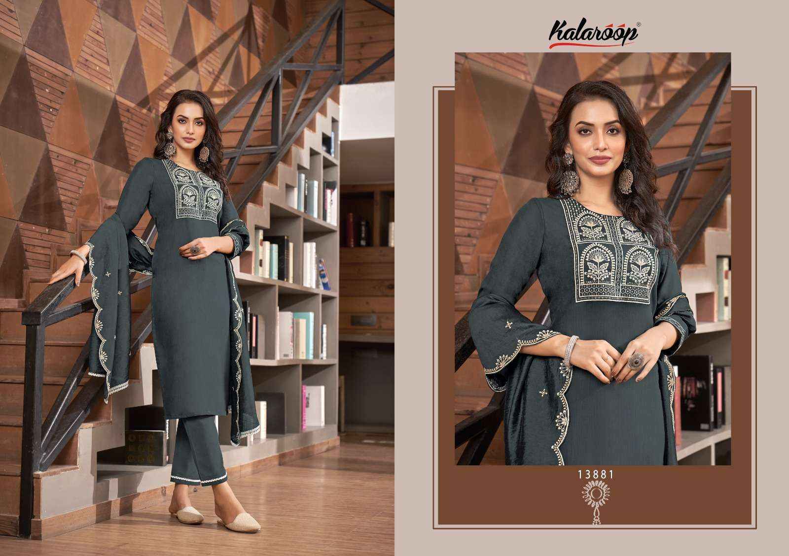 KALAROOP KAJREE FASHION BLOSSOM READYMADE SUITS