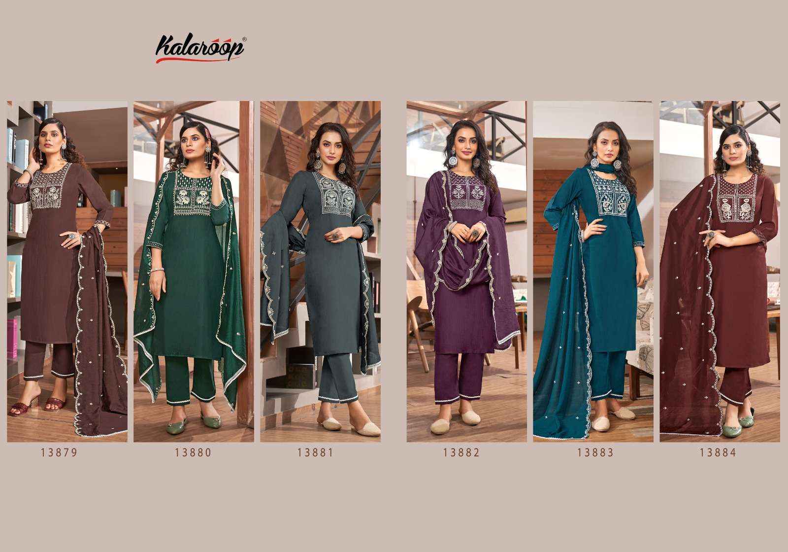 KALAROOP KAJREE FASHION BLOSSOM READYMADE SUITS