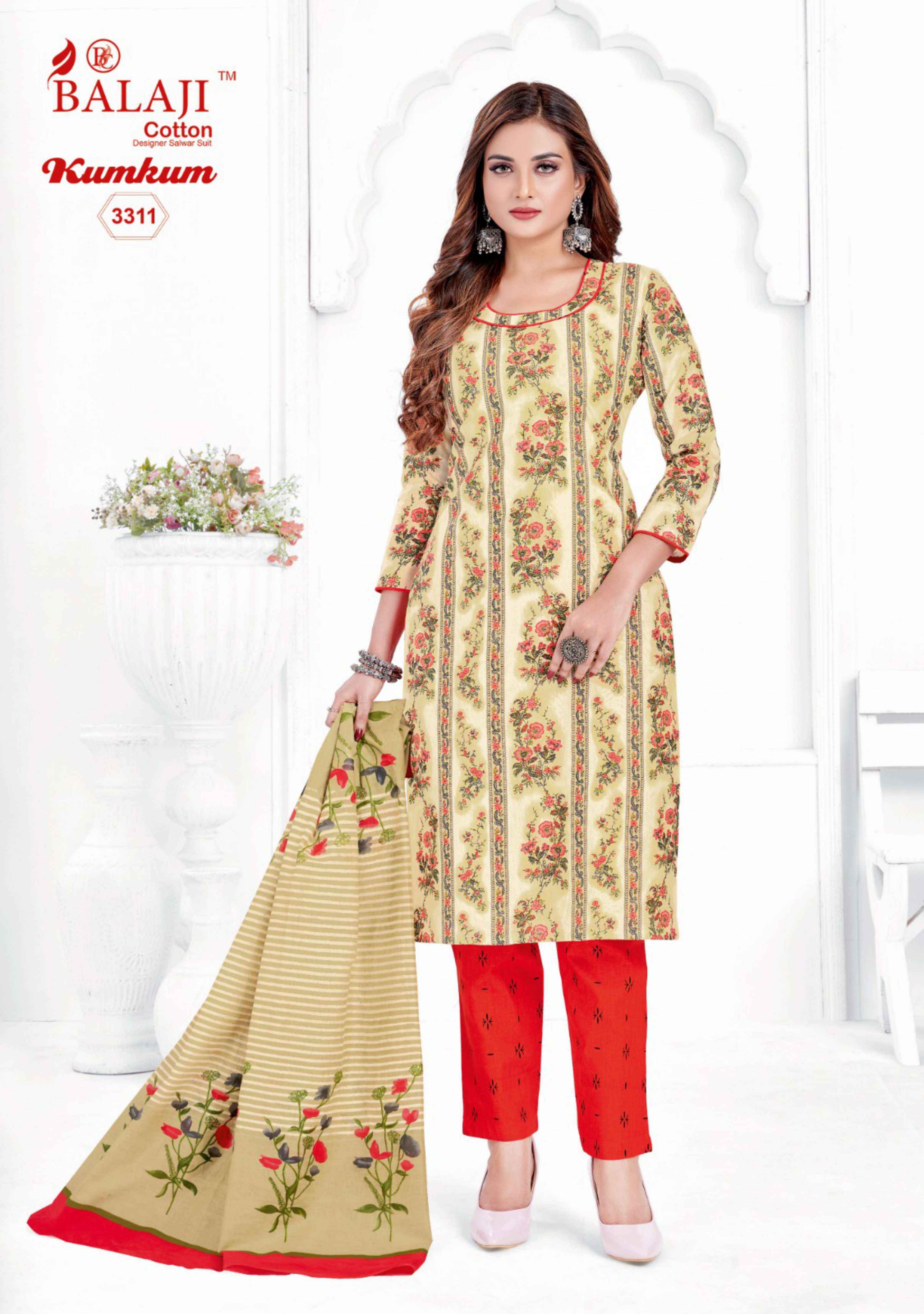 KUMKUM VOL 33 BY BALAJI COTTON DRESS MATERIAL