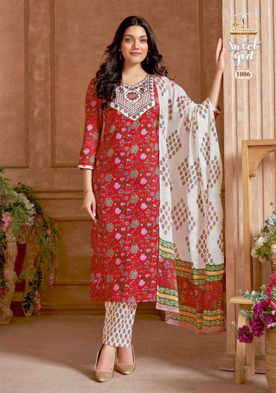 MISS WORLD CHOICE SWEET GIRL VOL-1 COTTON SUIT - SURAT WHOLESALE MARKET