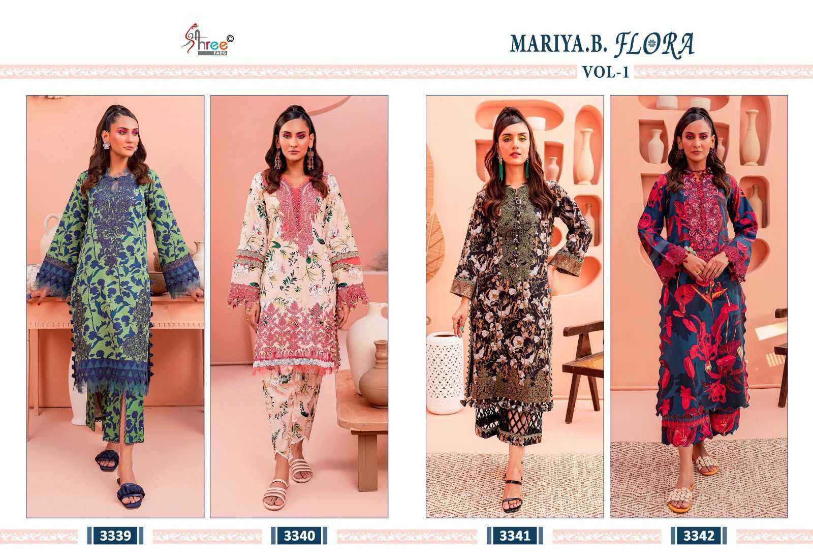 SHREE FAB MARIA B FLORA VOL-1 PAKISTANI SALWAR KAMEEZ