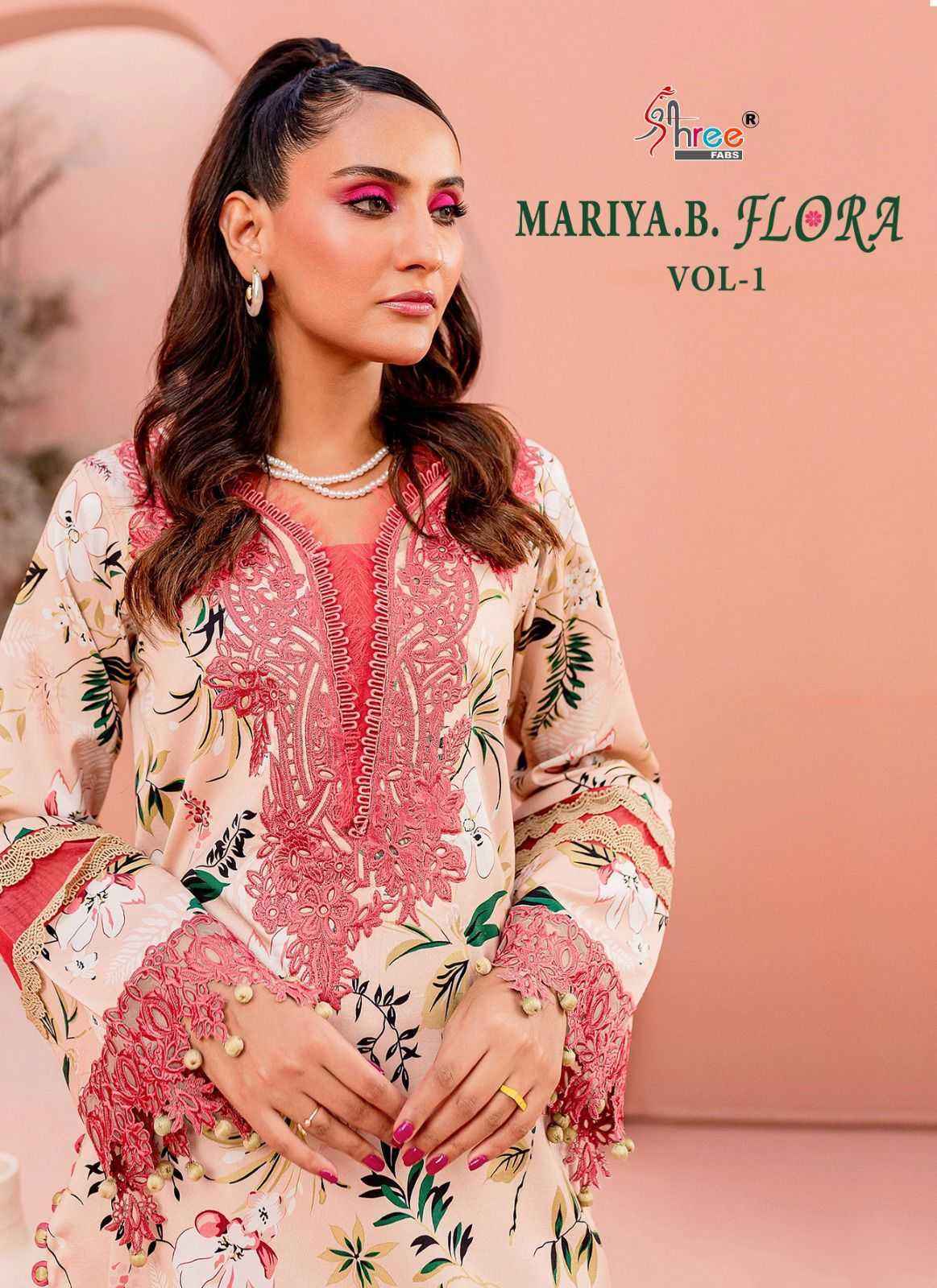 SHREE FAB MARIA B FLORA VOL-1 PAKISTANI SALWAR KAMEEZ