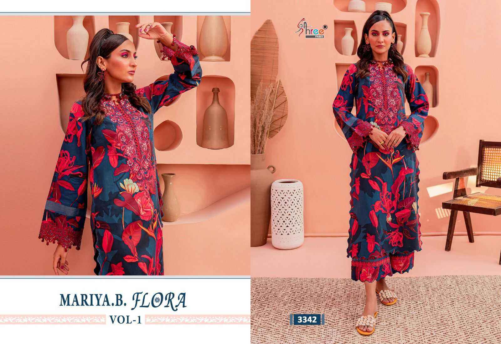 SHREE FAB MARIA B FLORA VOL-1 PAKISTANI SALWAR KAMEEZ