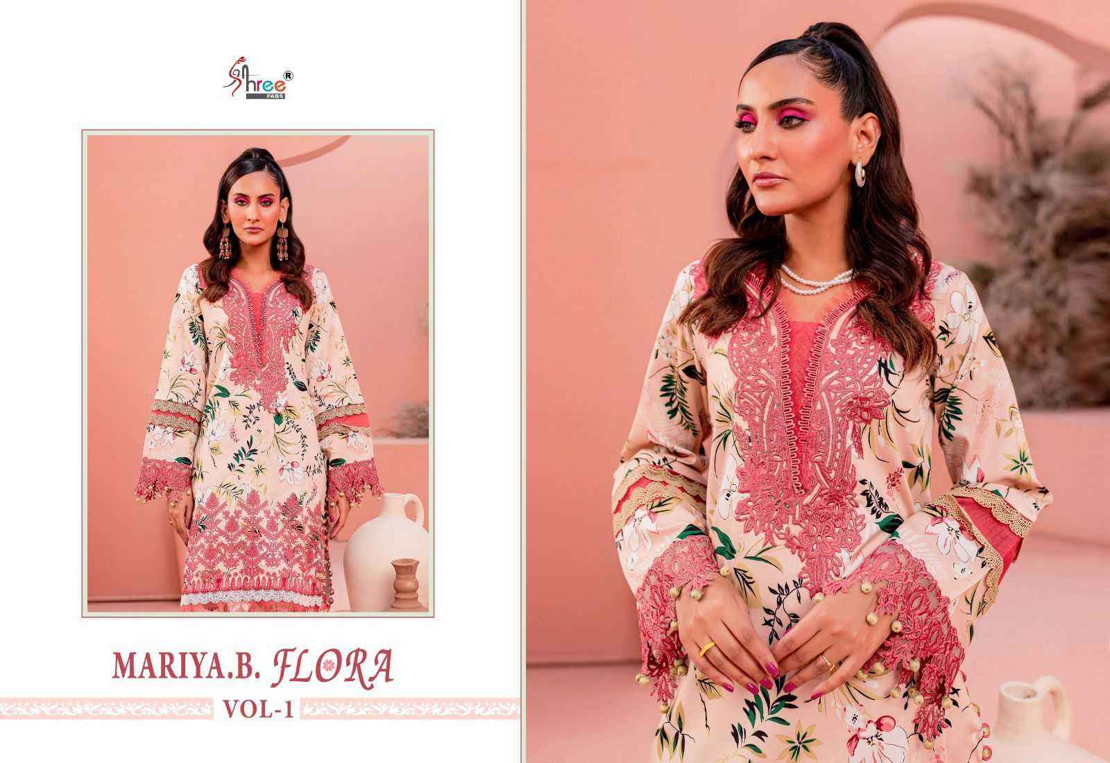 SHREE FAB MARIA B FLORA VOL-1 PAKISTANI SALWAR KAMEEZ