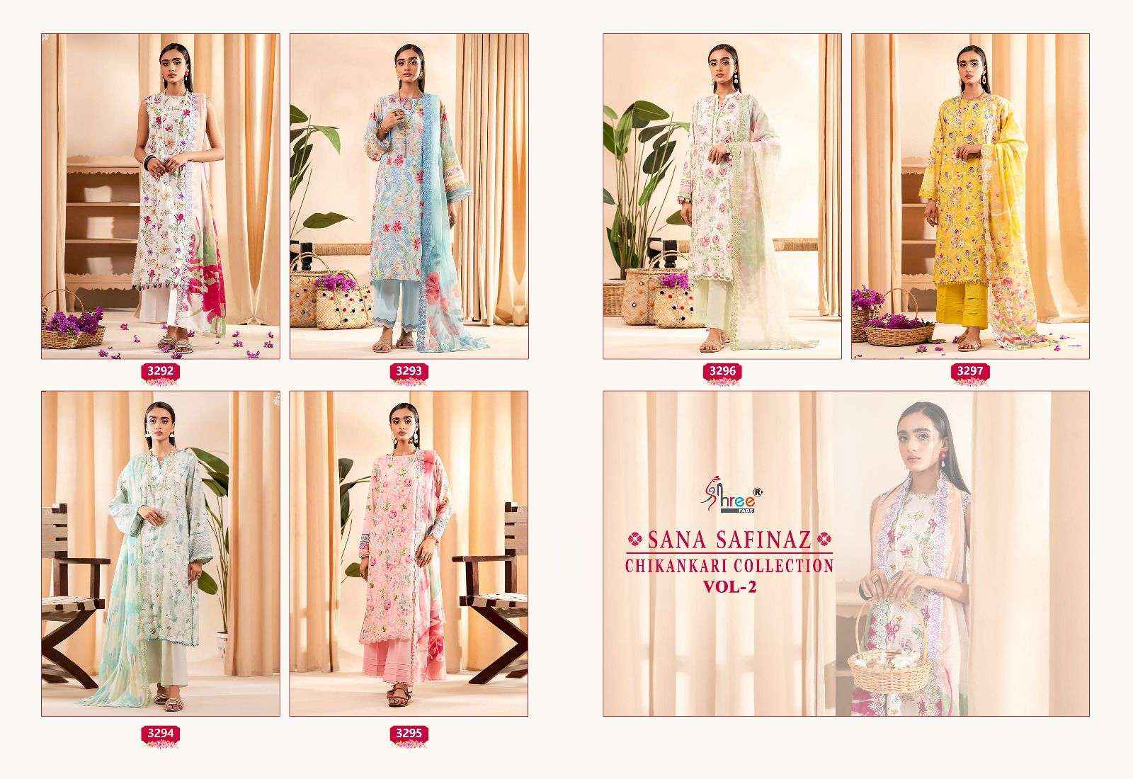 Shree Fabs Sana Safinaz Chikankari Collection Vol-2 Salwar Kameez