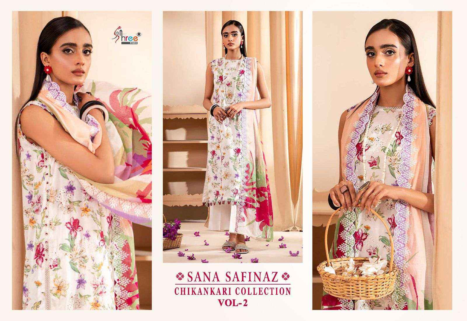 Shree Fabs Sana Safinaz Chikankari Collection Vol-2 Salwar Kameez