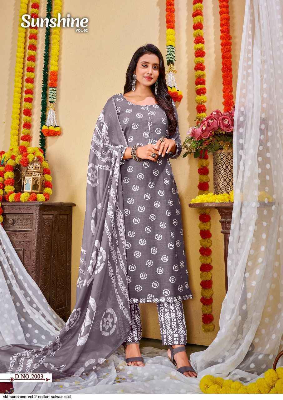 SKT Suits Sunshine Vol-2 Cotton Dress Material. Wholesale Price