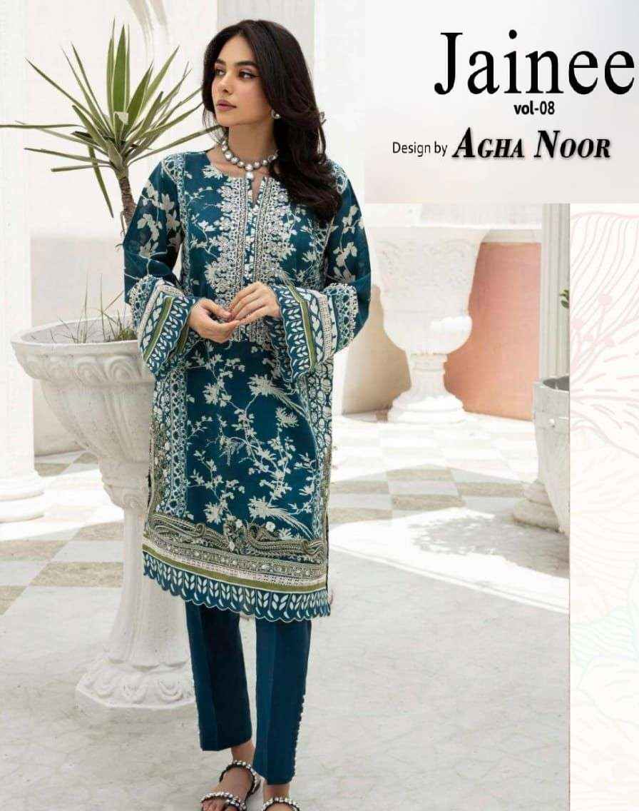AGHA NOOR JAINEE VOL-8 LAWN COTTON SUITS ( 6 PCS CATALOG )