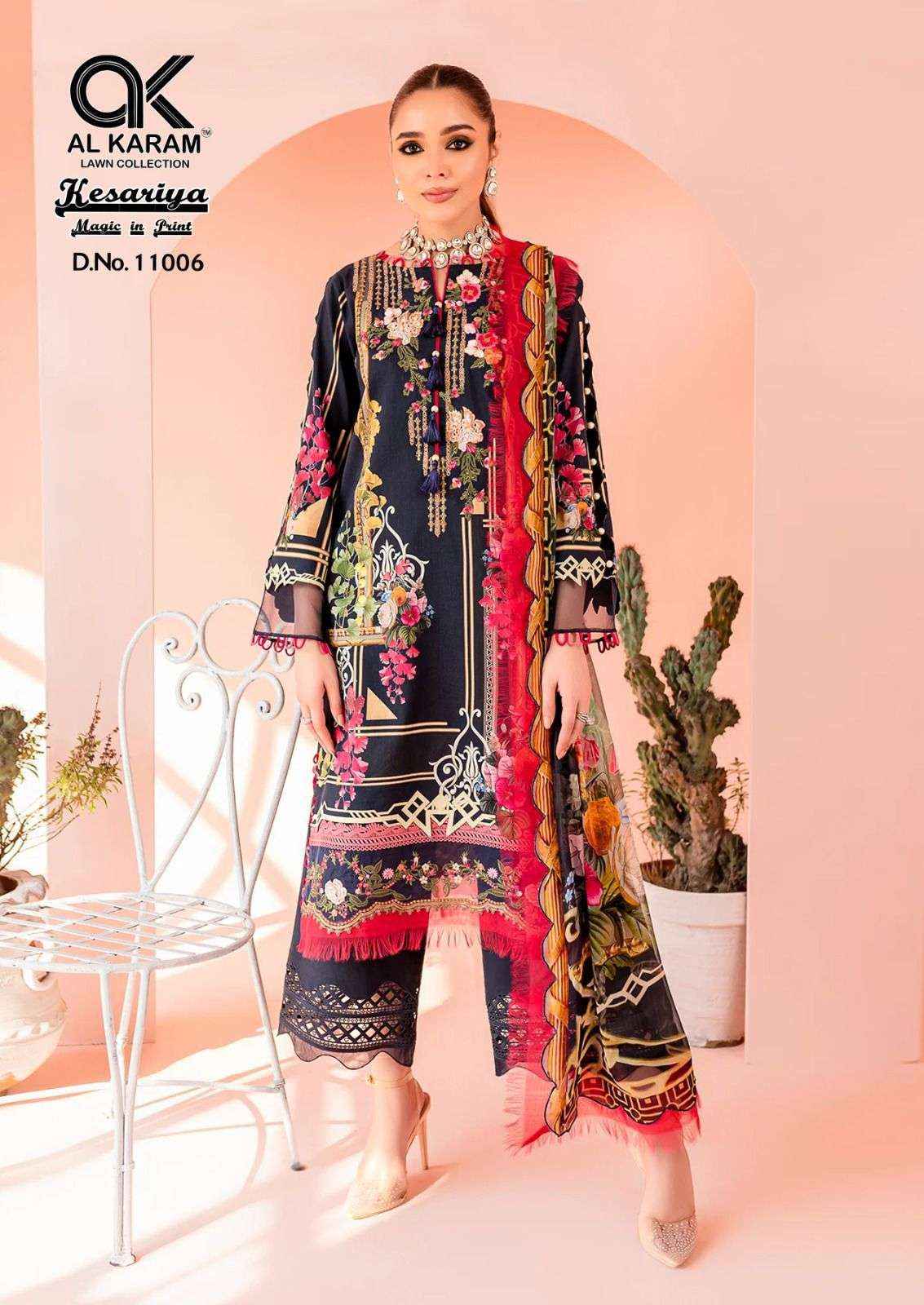 AL KARAM KESARIYA MAGIC IN PRINT VOL 11 PAKISTANI SUITS ( 6 PCS CATALOG )