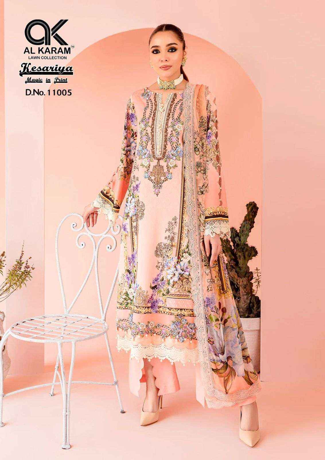 AL KARAM KESARIYA MAGIC IN PRINT VOL 11 PAKISTANI SUITS ( 6 PCS CATALOG )