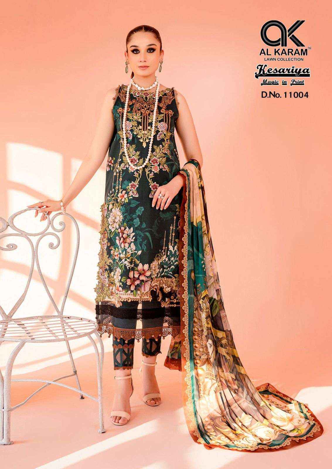 AL KARAM KESARIYA MAGIC IN PRINT VOL 11 PAKISTANI SUITS ( 6 PCS CATALOG )