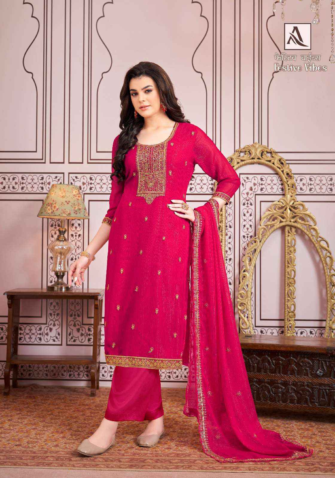 ALOK SUITS FESTIVE VIBES JACQUARD DESIGNER DRESS MATERIAL