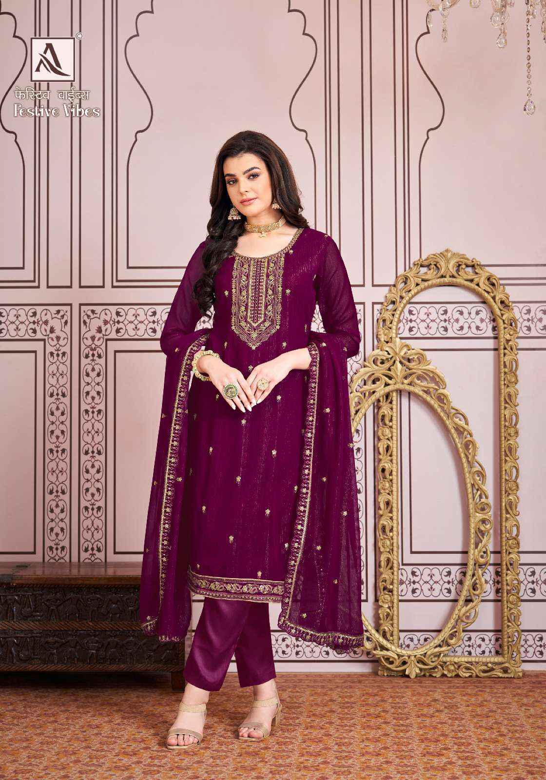 ALOK SUITS FESTIVE VIBES JACQUARD DESIGNER DRESS MATERIAL