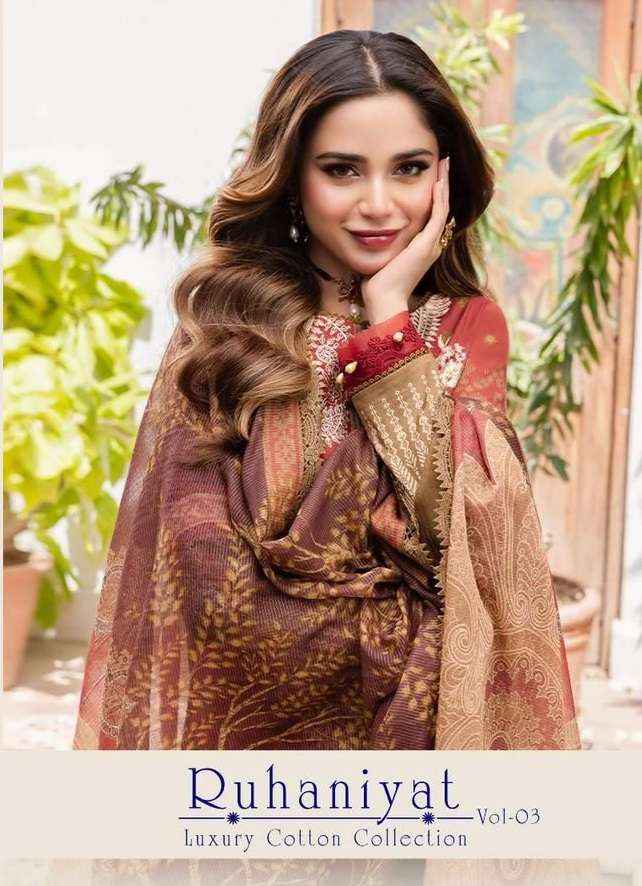 ASIFA NABEEL RUHANIYAT VOL 3 KARACHI SUITS WHOLESALE PRICE