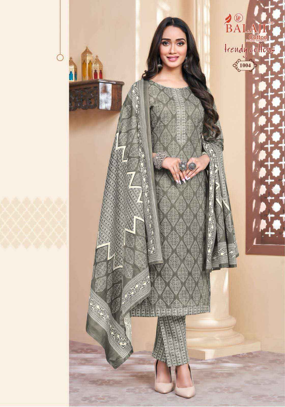 BALAJI COTTON TRENDY COTTONS VOL 1 DRESS MATERIAL ( 12 PCS CATALOG )