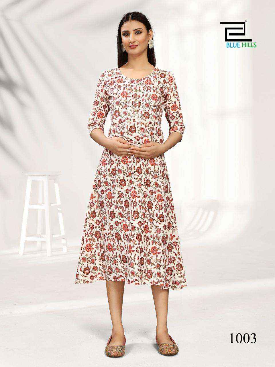 BLUE HILLS GOD GIFT FEEDING PATTERN KURTI ( 4 PCS CATALOG )