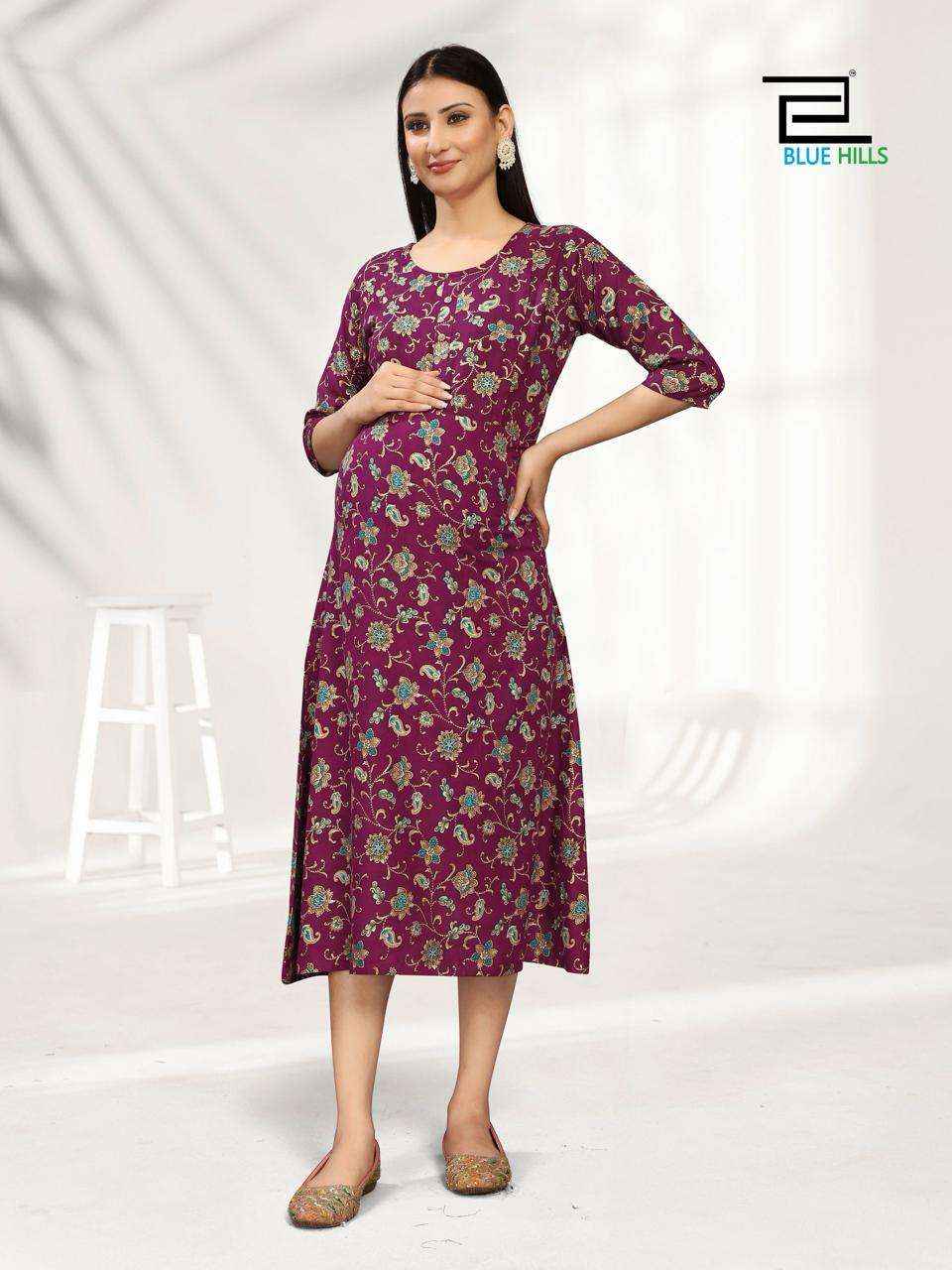 BLUE HILLS GOD GIFT FEEDING PATTERN KURTI ( 4 PCS CATALOG )