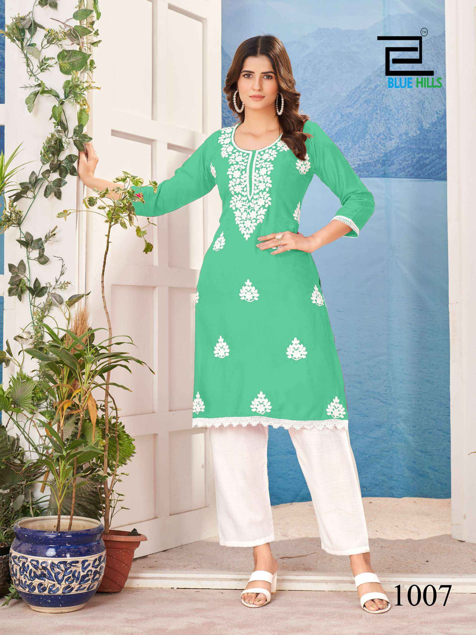 BLUE HILLS NAWAB PRO FANCY LUCKNOWI KURTI ( 10 PCS CATALOG )