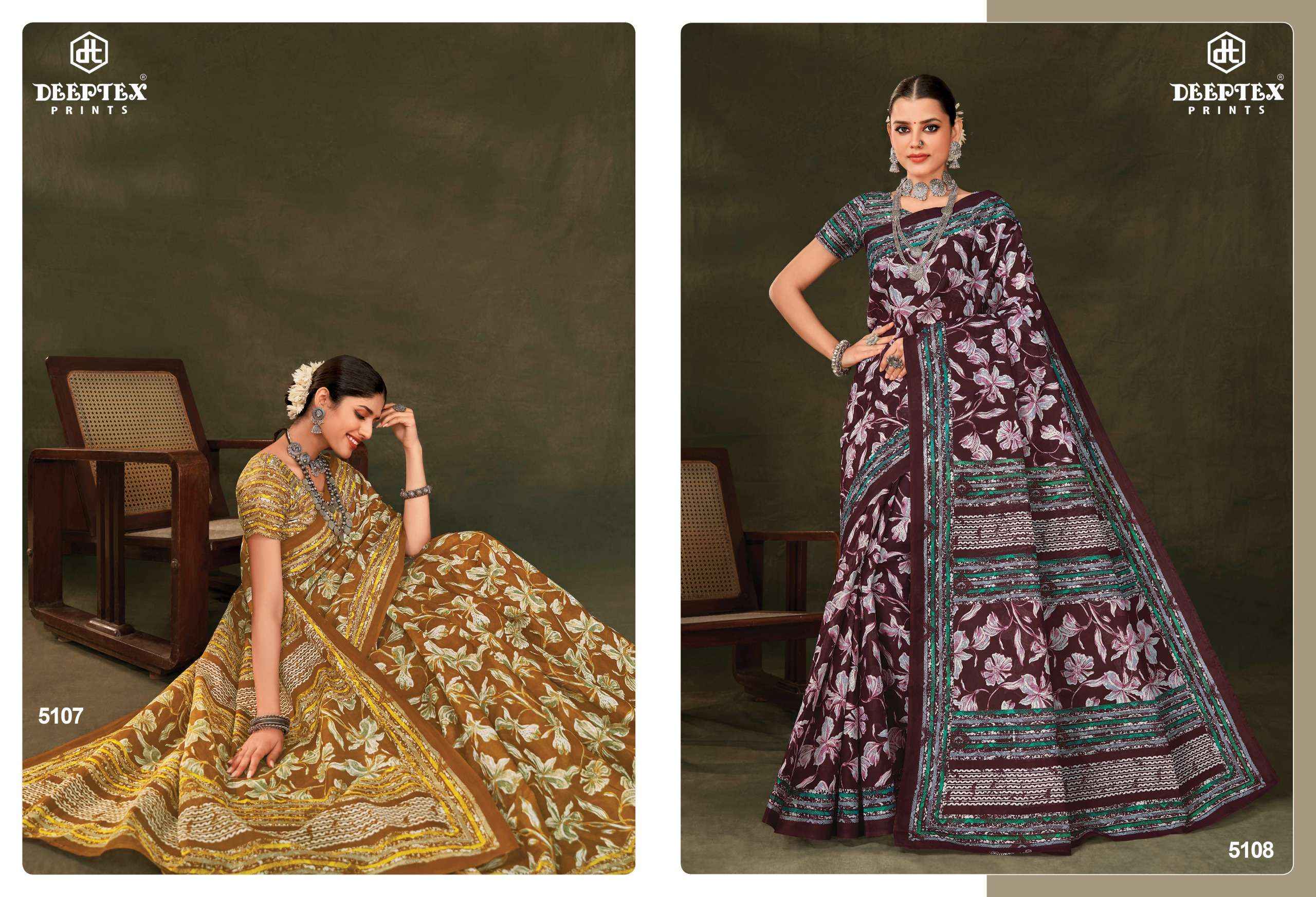 DEEPTEX PRINTS MOTHER INDIA VOL 51 SAREES ( 30 PCS CATALOG )